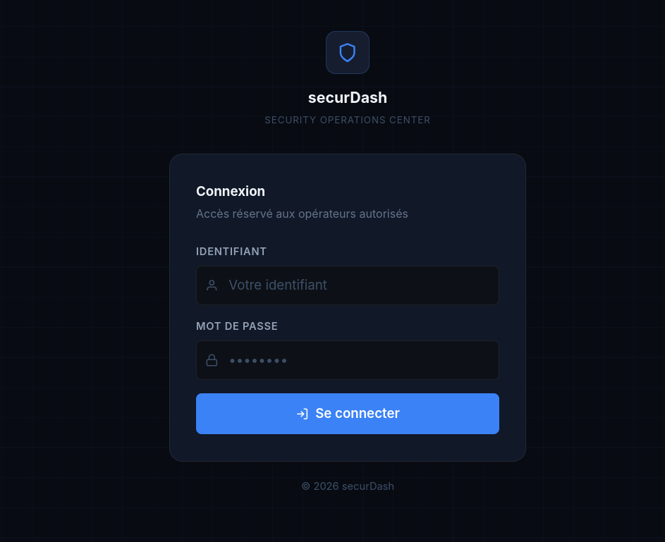 Page de connexion